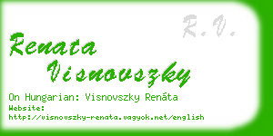 renata visnovszky business card